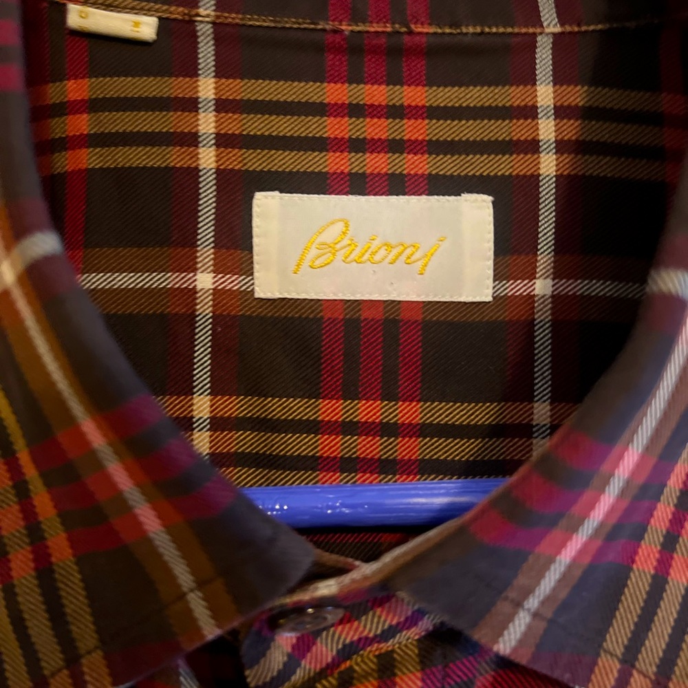 Size XL Mens Brioni Button down shirt. Made in Italy. Great pre owned condition